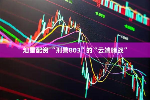灿星配资 “刑警803”的“云端暗战”