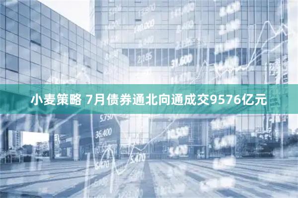小麦策略 7月债券通北向通成交9576亿元